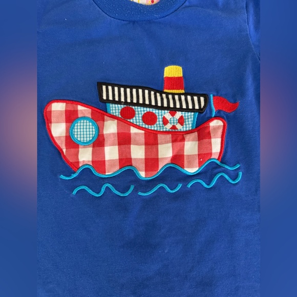 Banana Split Kids Blue Tug Boat Short all romper Boys 9M Red
White Check EUC - Picture 2 of 8